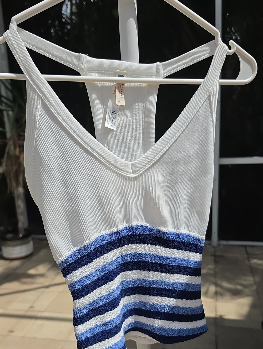 FREE PEOPLE MOVEMENT All Clear V-Neck Striped Cami